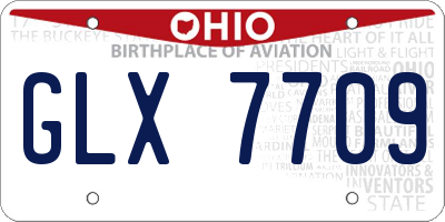 OH license plate GLX7709