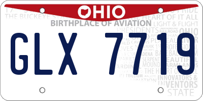 OH license plate GLX7719