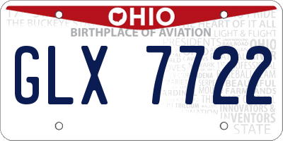 OH license plate GLX7722