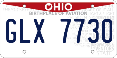 OH license plate GLX7730