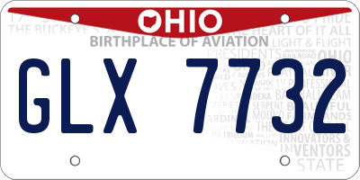 OH license plate GLX7732