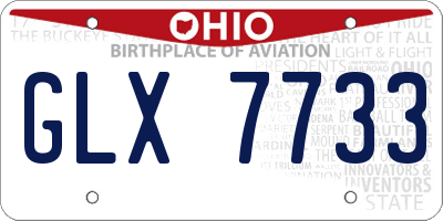 OH license plate GLX7733