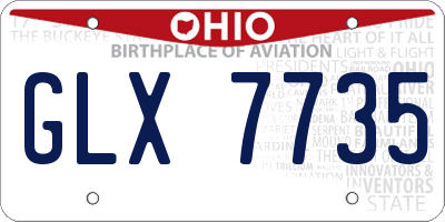 OH license plate GLX7735