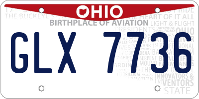 OH license plate GLX7736