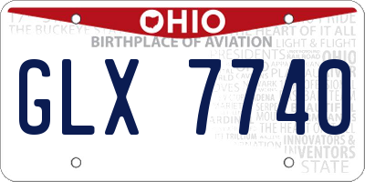 OH license plate GLX7740