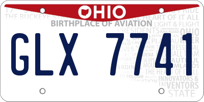 OH license plate GLX7741
