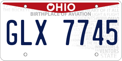 OH license plate GLX7745