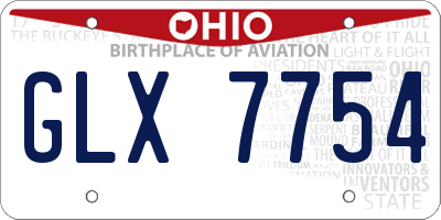 OH license plate GLX7754