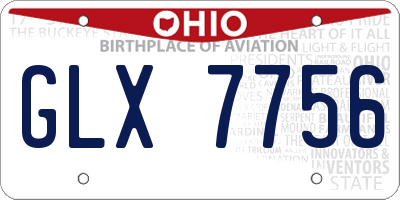 OH license plate GLX7756