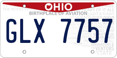 OH license plate GLX7757