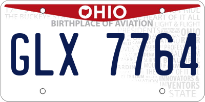 OH license plate GLX7764