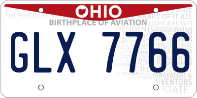 OH license plate GLX7766