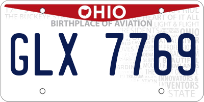 OH license plate GLX7769