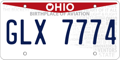 OH license plate GLX7774