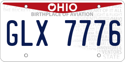 OH license plate GLX7776