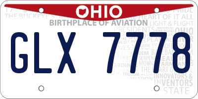 OH license plate GLX7778