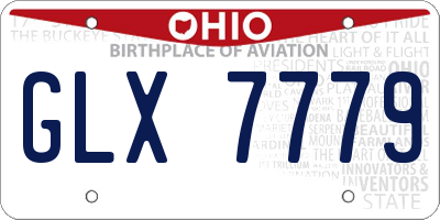 OH license plate GLX7779