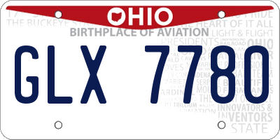 OH license plate GLX7780
