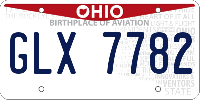 OH license plate GLX7782