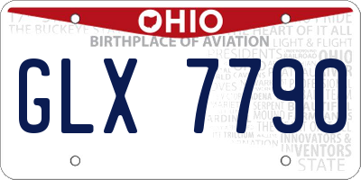 OH license plate GLX7790