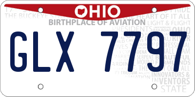 OH license plate GLX7797