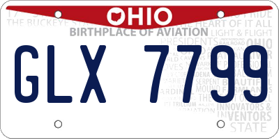 OH license plate GLX7799
