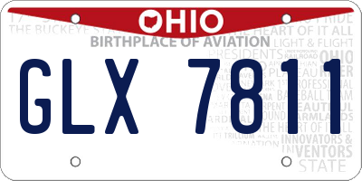 OH license plate GLX7811