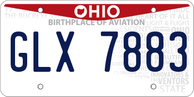 OH license plate GLX7883