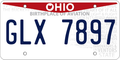 OH license plate GLX7897