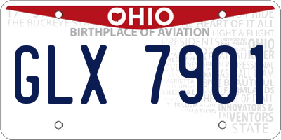 OH license plate GLX7901