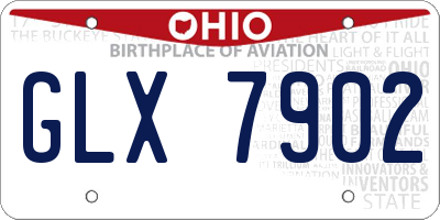 OH license plate GLX7902
