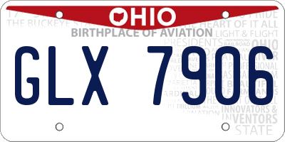 OH license plate GLX7906