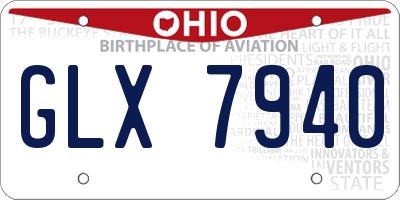 OH license plate GLX7940