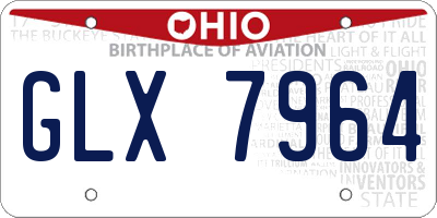 OH license plate GLX7964