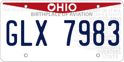 OH license plate GLX7983