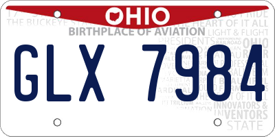 OH license plate GLX7984