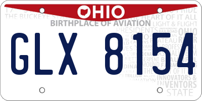 OH license plate GLX8154