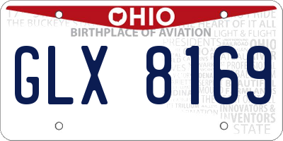 OH license plate GLX8169