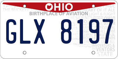 OH license plate GLX8197