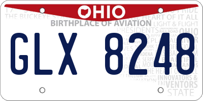 OH license plate GLX8248