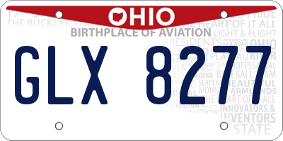 OH license plate GLX8277
