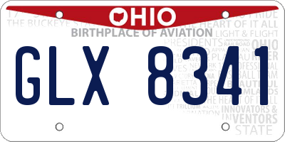 OH license plate GLX8341