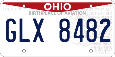 OH license plate GLX8482