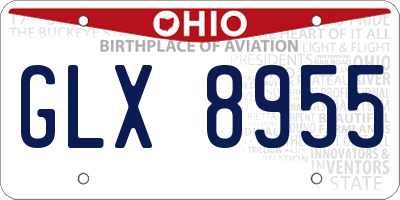OH license plate GLX8955