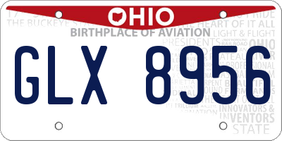 OH license plate GLX8956