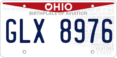 OH license plate GLX8976