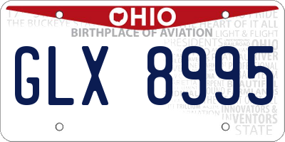 OH license plate GLX8995