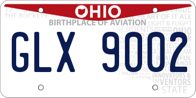 OH license plate GLX9002