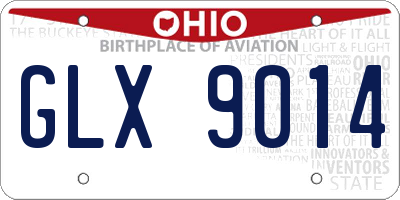 OH license plate GLX9014