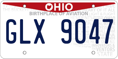 OH license plate GLX9047